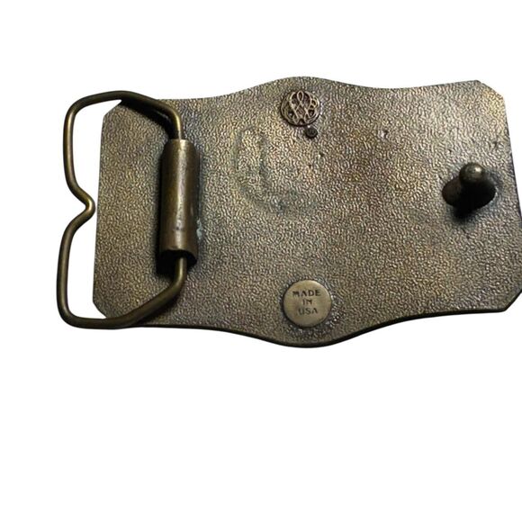 Vintage GRT Record Label 1970s Good Vibes Brass Tone Belt Buckle MINT RARE - Picture 2 of 5